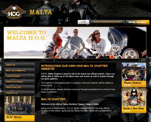 H.O.G. MALTA CHAPTER LAUNCHES OFFICIAL WEBSITE 1 HOG Malta New Website